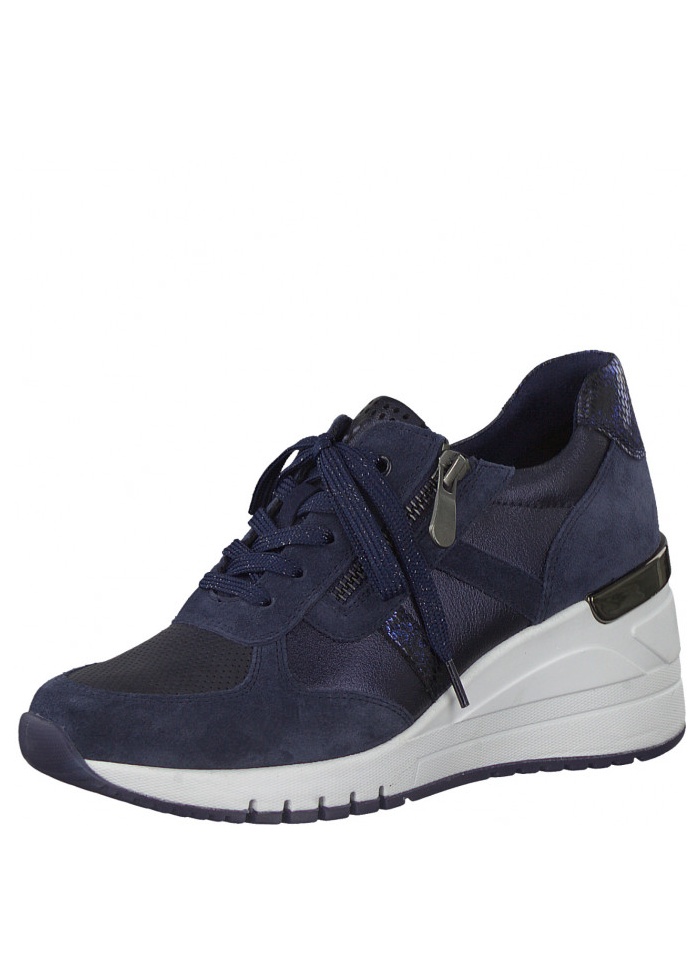 MarcoTozzi | Navy Wedge Trainers