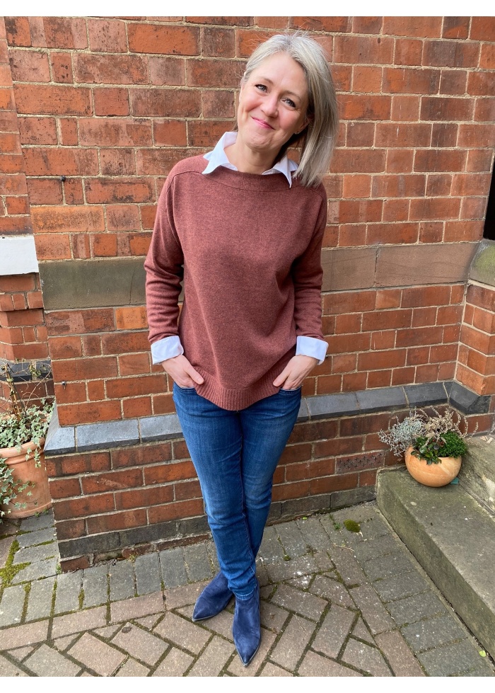 Repeat | Cashmere mix boatneck jumper