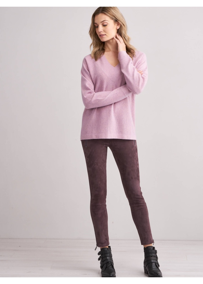 Cashmere Wool Blend V-Neck Jumper