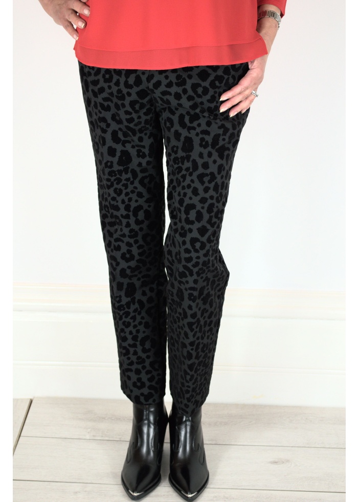 Vilagallo | Cristi Trouser Black Patri Floc