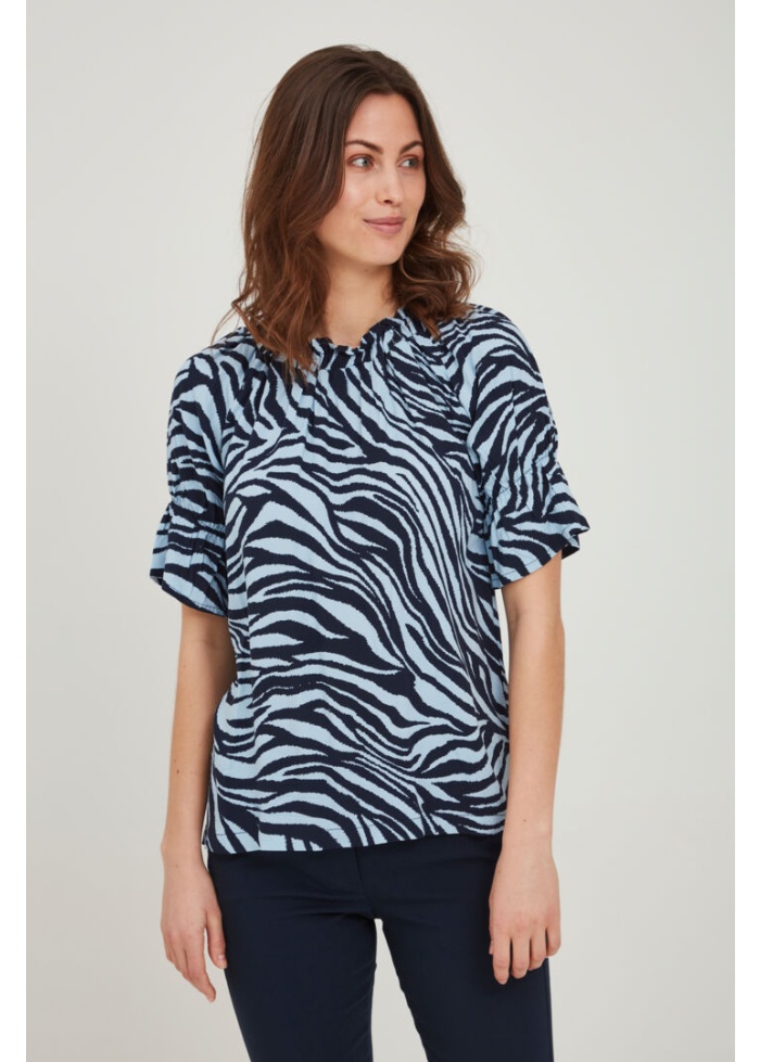 Fransa | Zebra Print Top