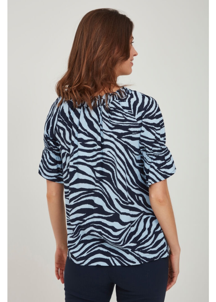 Fransa | Zebra Print Top