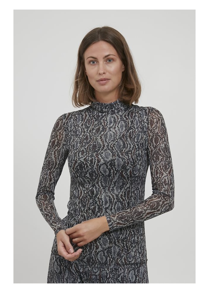 Fransa | Snake Print Top