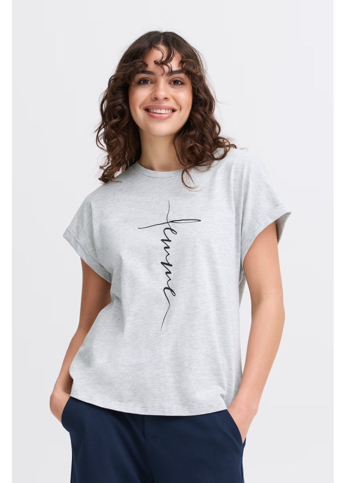 Fransa | FrEdena Grey T-Shirt