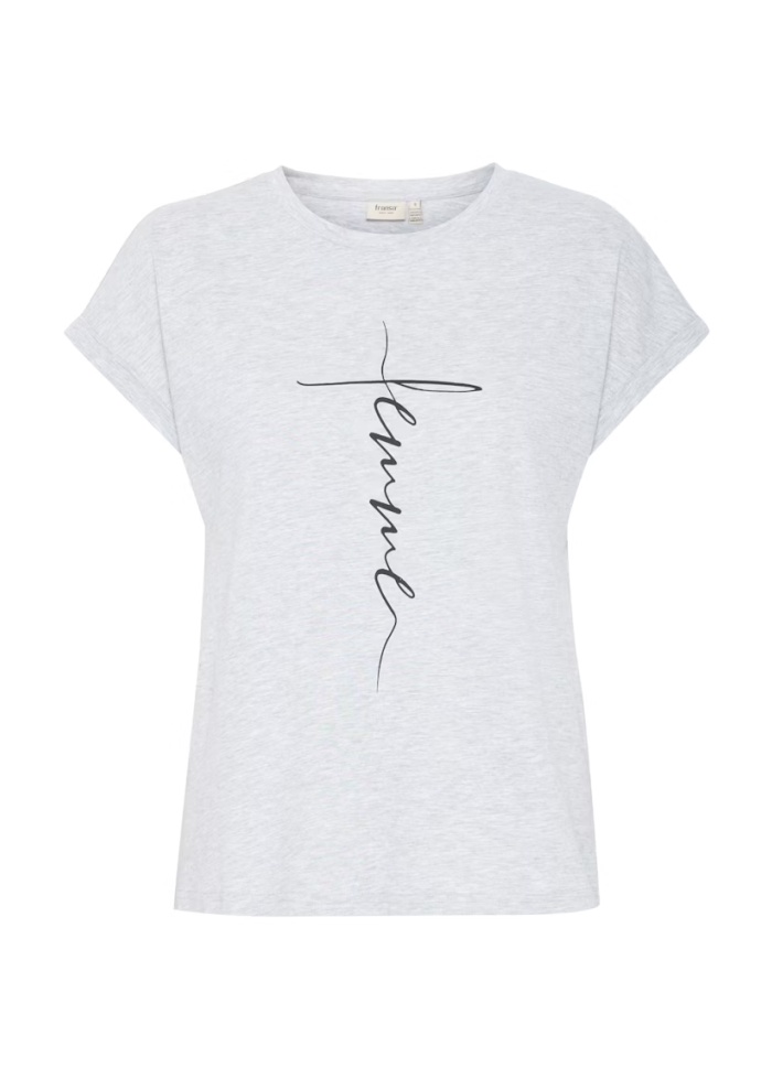 Fransa | FrEdena Grey T-Shirt