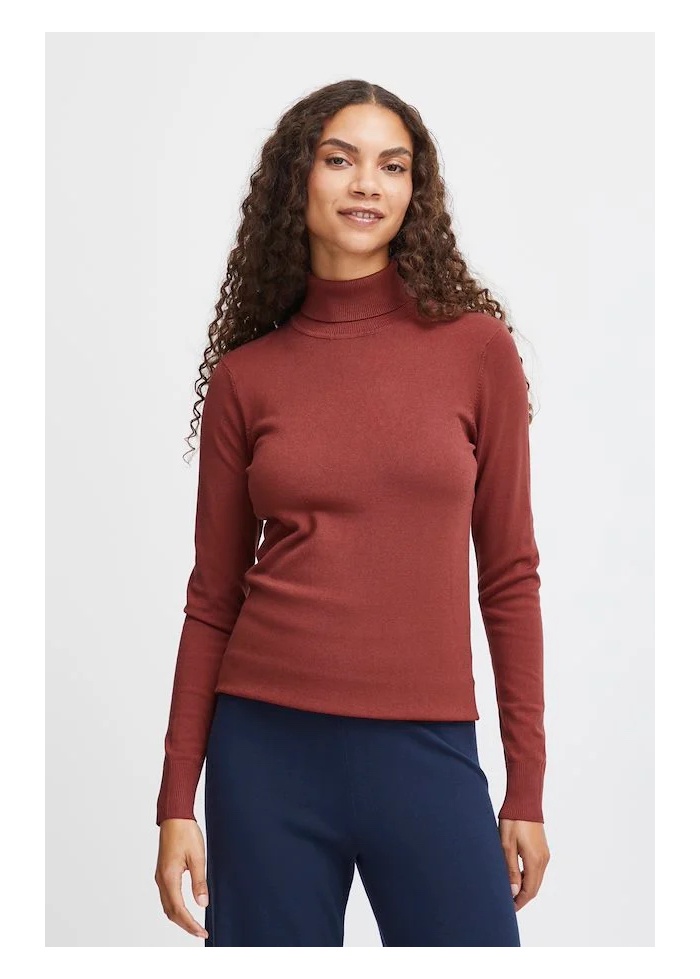 b.young | ByMmorla Rust Roll Neck Jumper