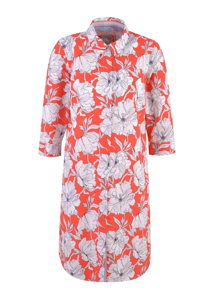 Milano | Flower Print Shirt Dress