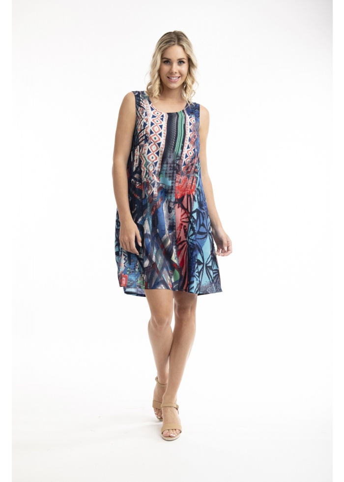 Orientique | Tribal Shift Flare Dress