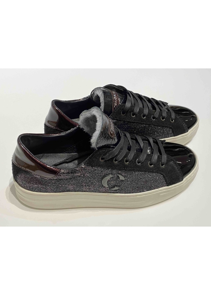 Crime | Black Patent Trainers