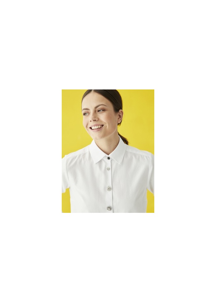 Vilagallo | Isabella Shirt White Chevron