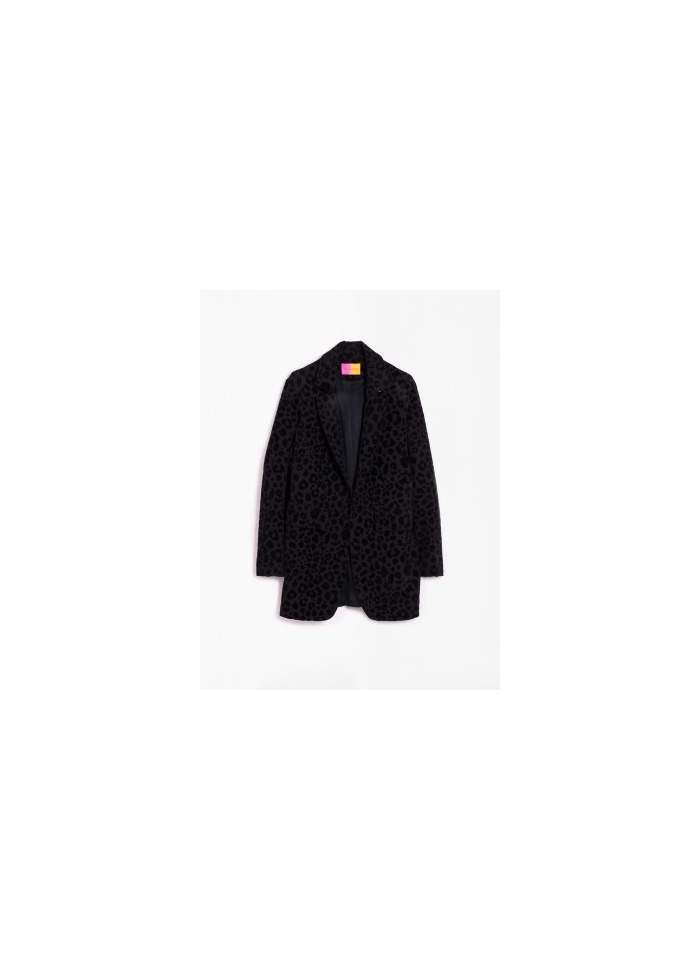 Vilagallo | Antonet Flock Jacket Black Patri