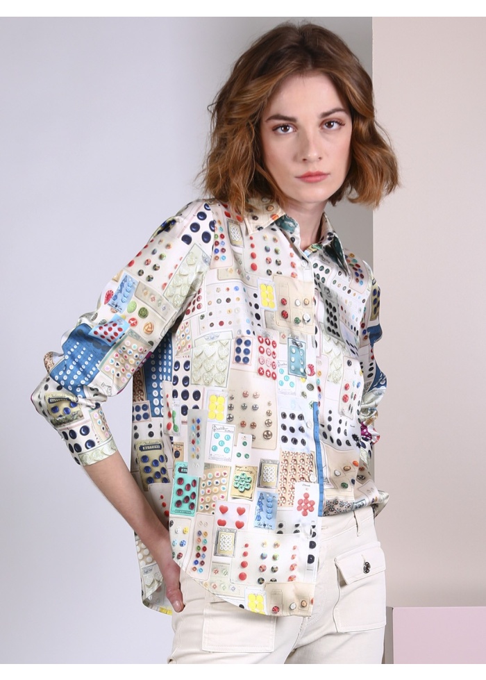 Vilagallo | Mafalda Button Print Shirt