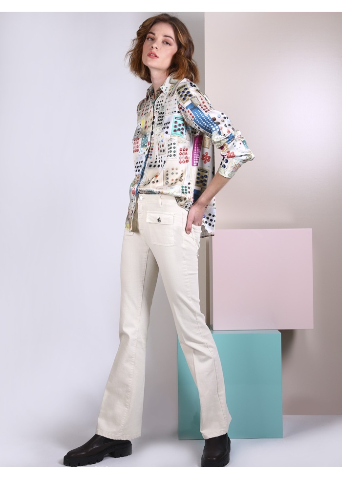 Vilagallo | Mafalda Button Print Shirt