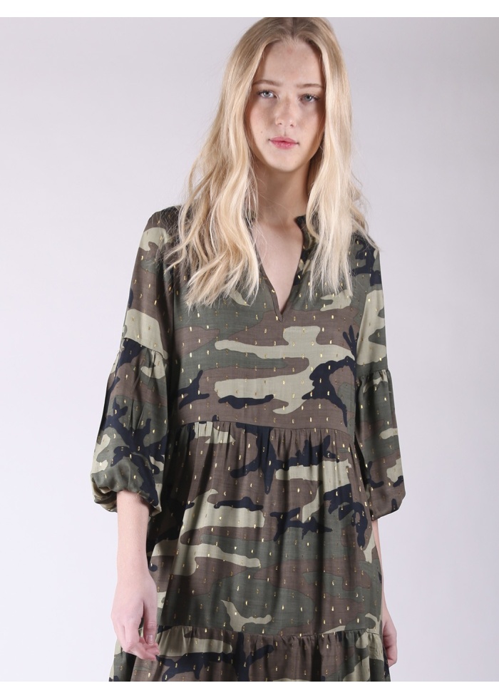 Vilagallo | Tammy Dress Mimetic Lurex