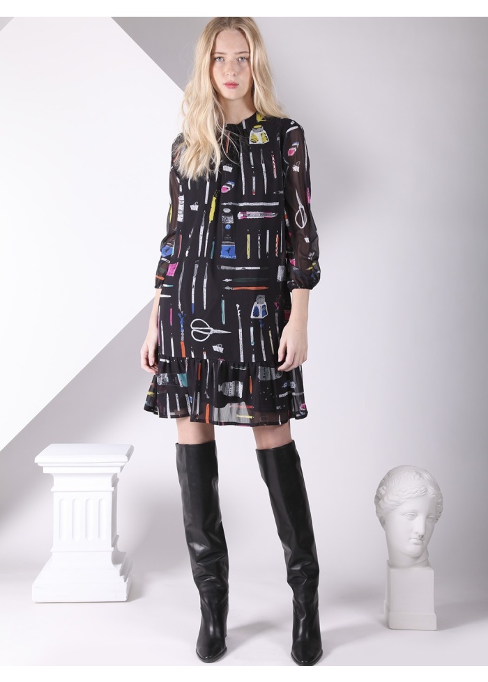 Vilagallo | Lina Dress Black Make Art