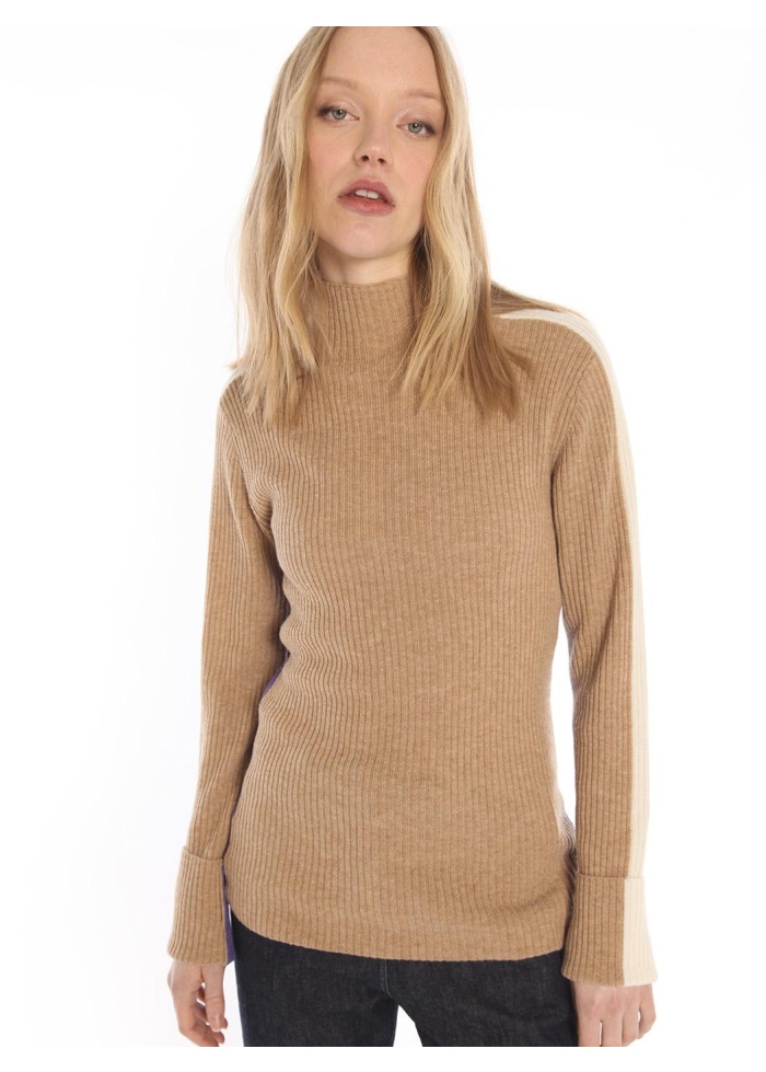 Vilagallo | Anna Lilac Camel Ecru Jumper