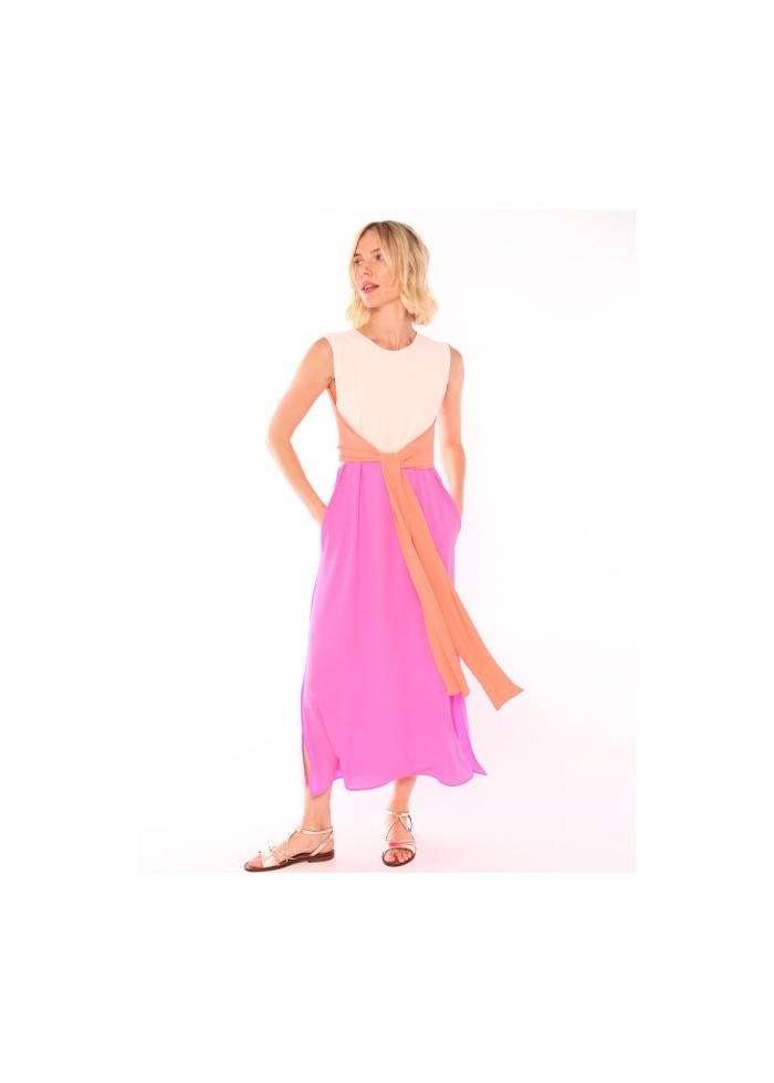Vilagallo | Tina Pink Georgette Dress