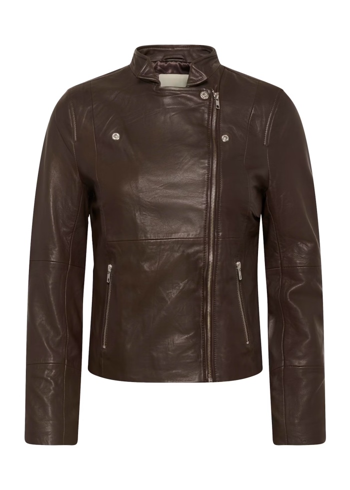 Part Two | Frances Leather Jacket Mole