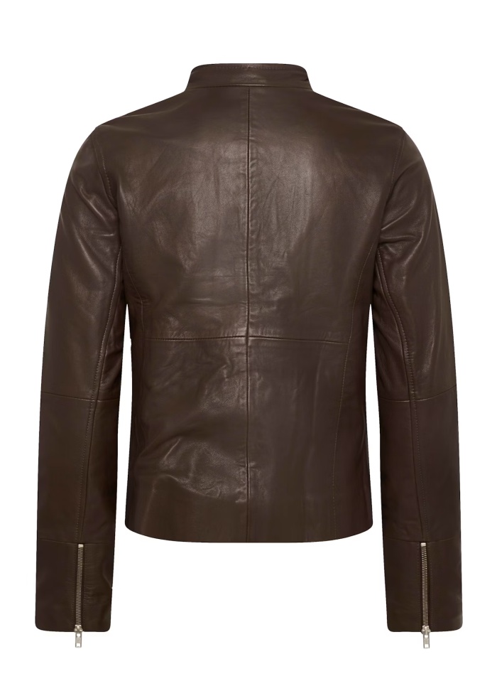 Part Two | Frances Leather Jacket Mole