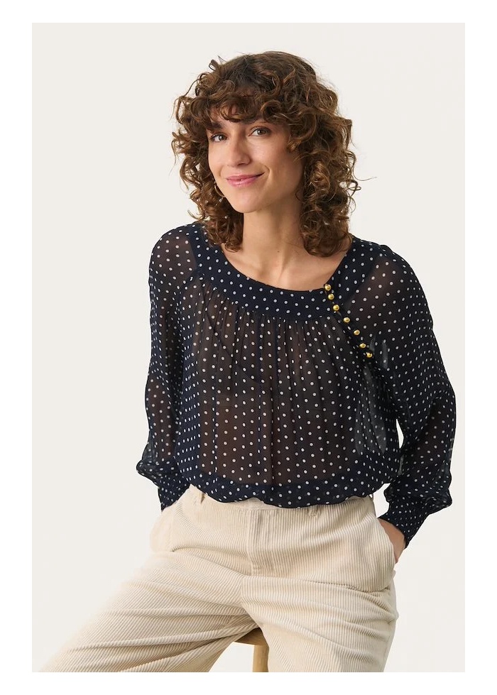 Part Two | Laja Blouse Navy Print