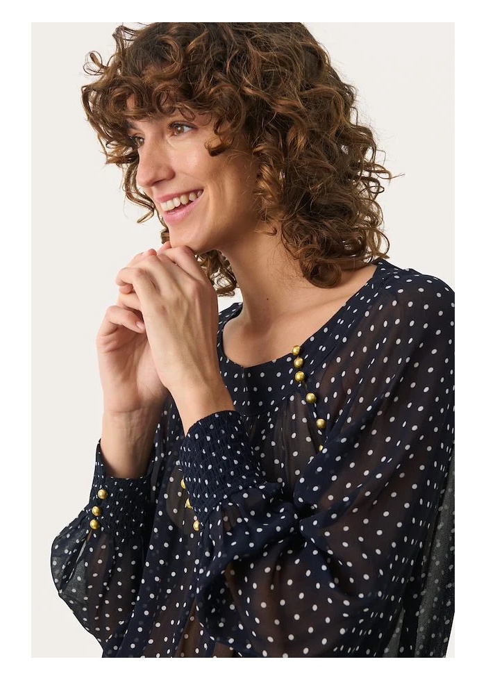 Part Two | Laja Blouse Navy Print