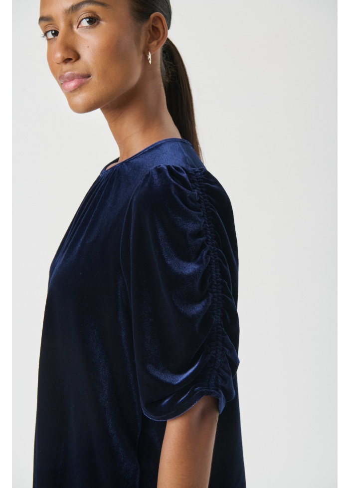 Part Two | Valerie Navy Velvet Blouse