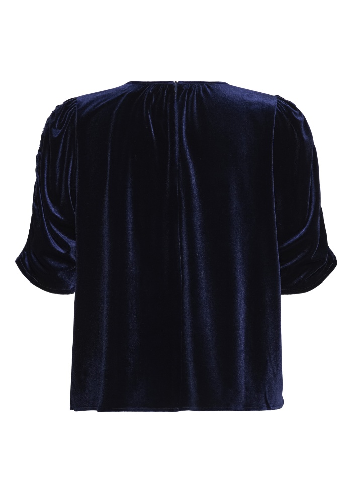 Part Two | Valerie Navy Velvet Blouse