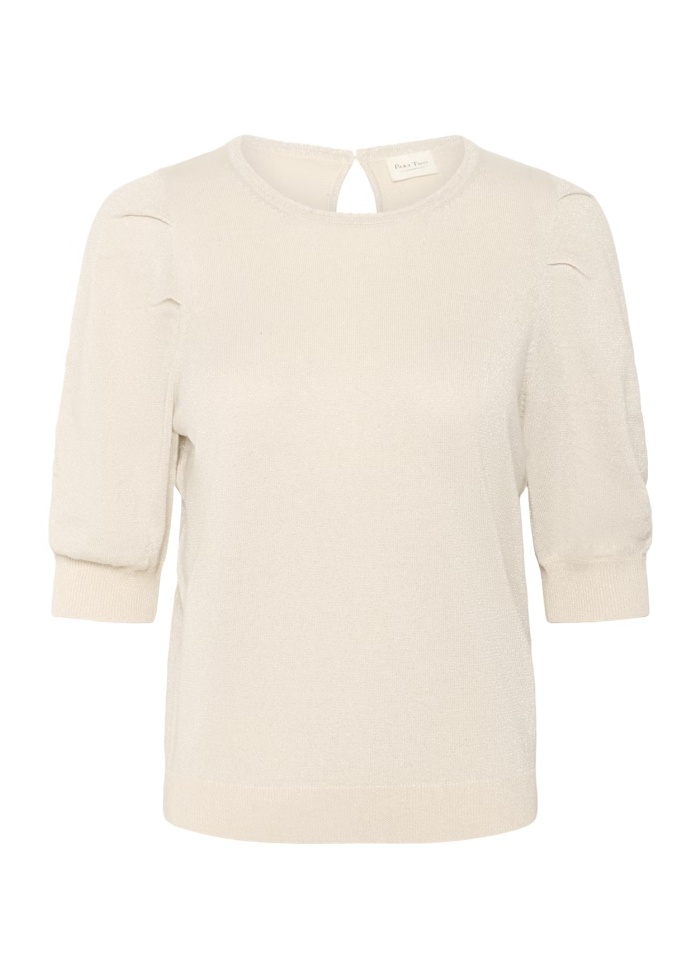 Part Two | Varaia Off White Shimmer Top