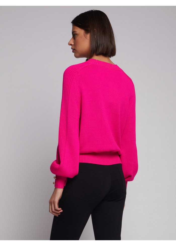 Vilagallo | Button Sleeve Jumper