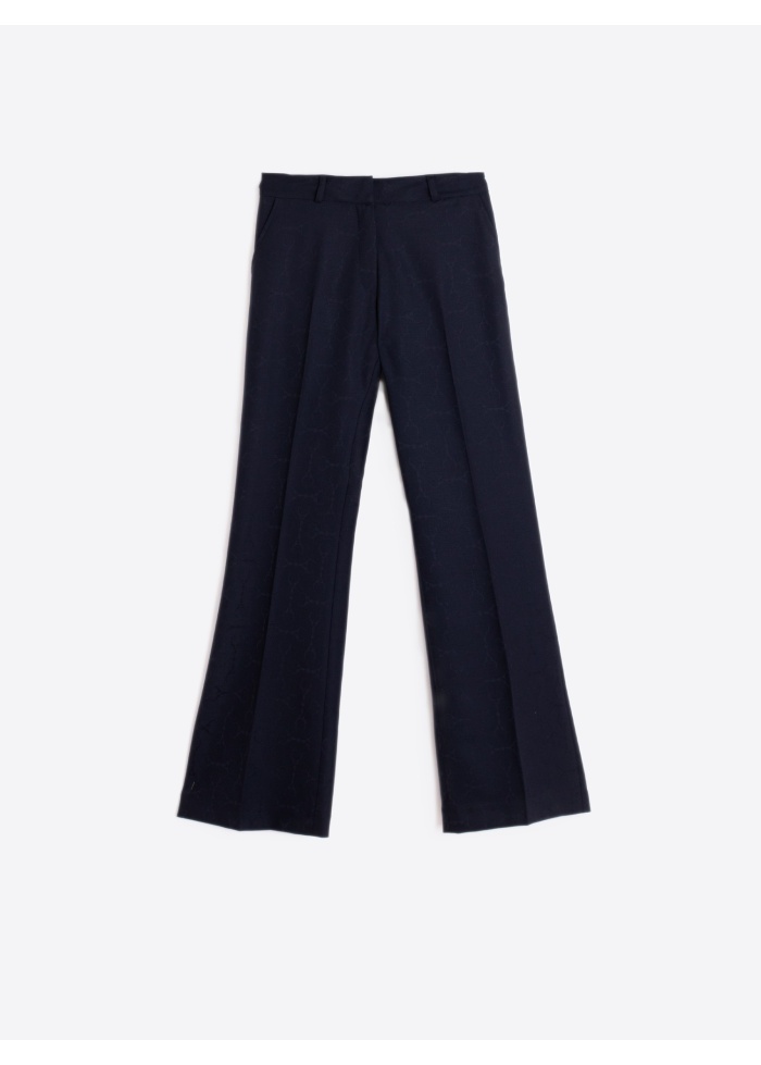 Vilagallo | Veronica Navy Jacquard Trousers