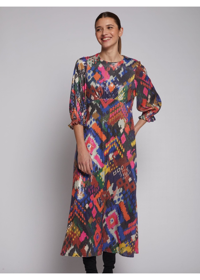 Vilagallo | Kara Ikat Sequins Dress Party