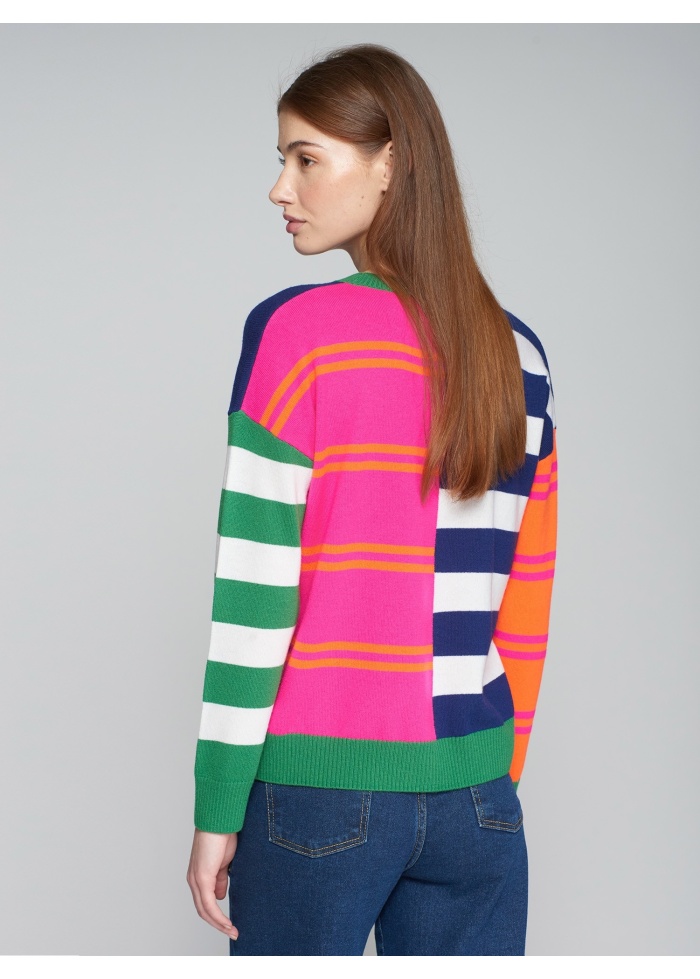 Vilagallo | Fabiola Multi Stripe Jumper