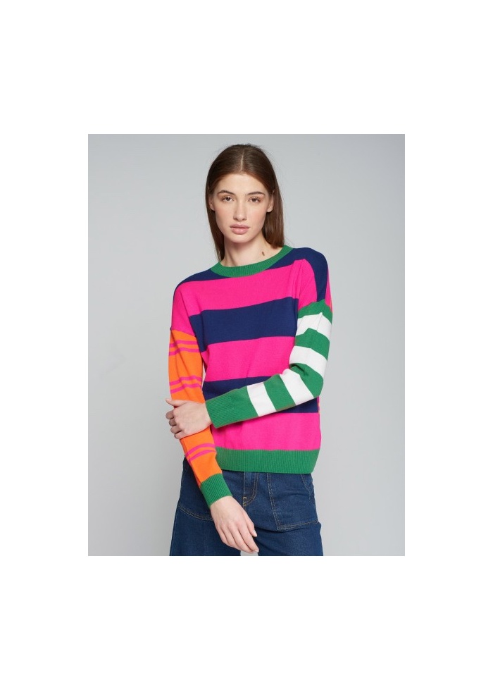 Vilagallo | Fabiola Multi Stripe Jumper