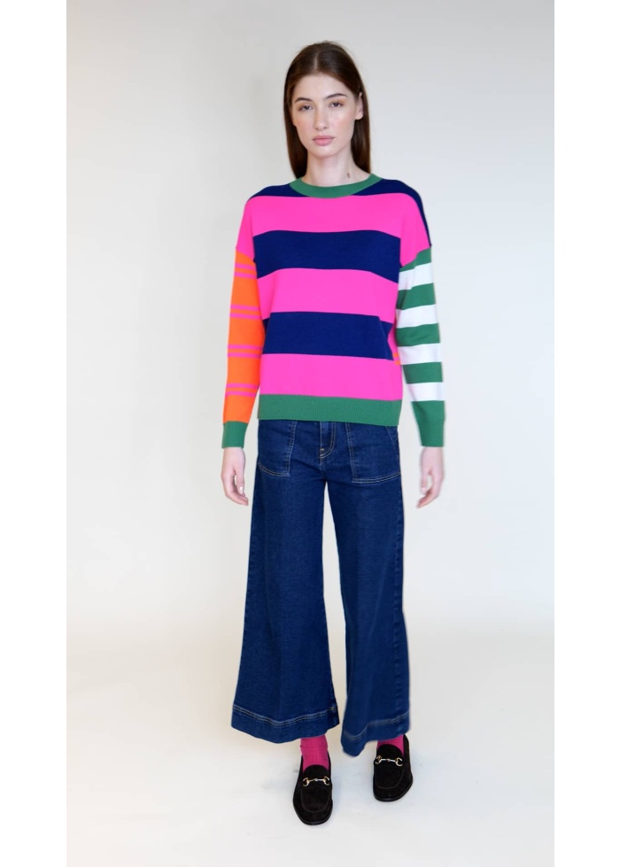 Vilagallo | Fabiola Multi Stripe Jumper