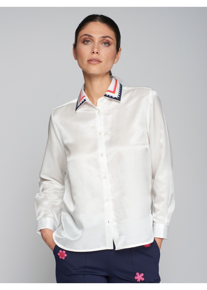 Vilagallo | Isabella Embroidered Shirt