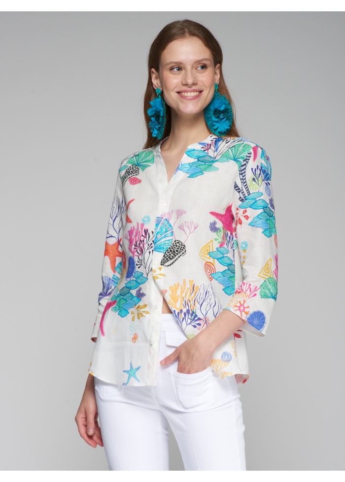 Vilagallo | Juliet Motivos Marino Shirt