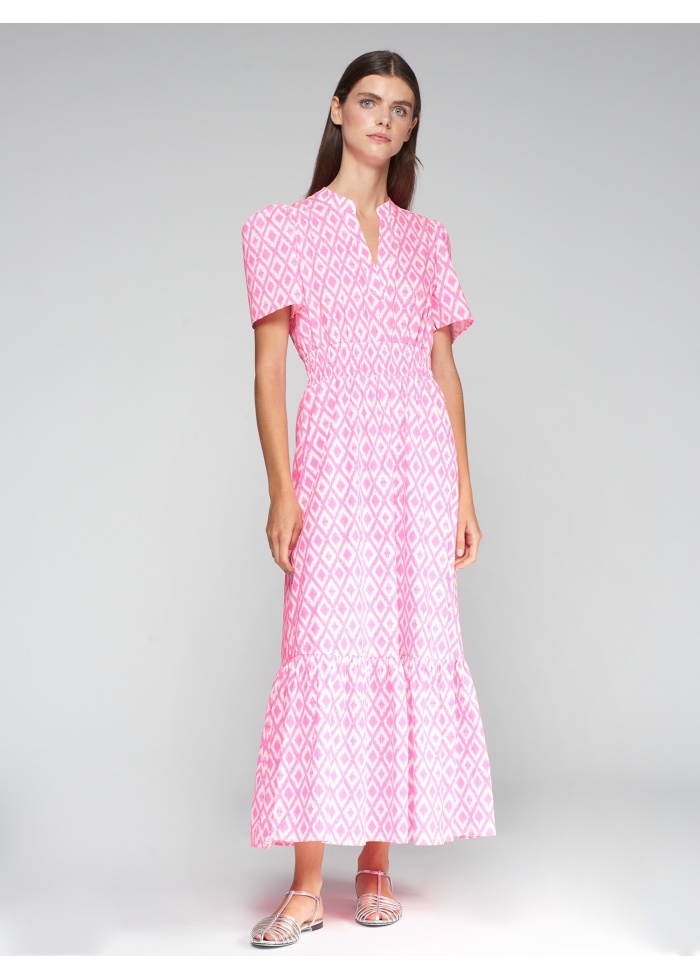 Vilagallo | Leila Ikat Fluor Dress