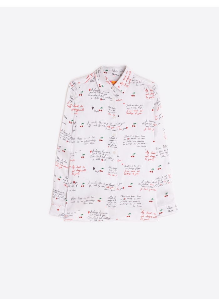 Vilagallo | Cherry & Letters Print Shirt