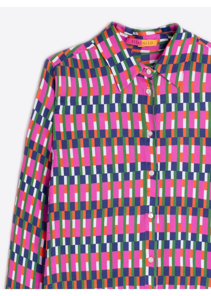 Vilagallo | Geometric Print Shirt