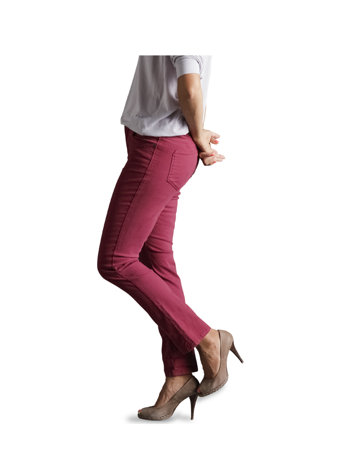 NYDJ - Fitted mulberry coloured jeans