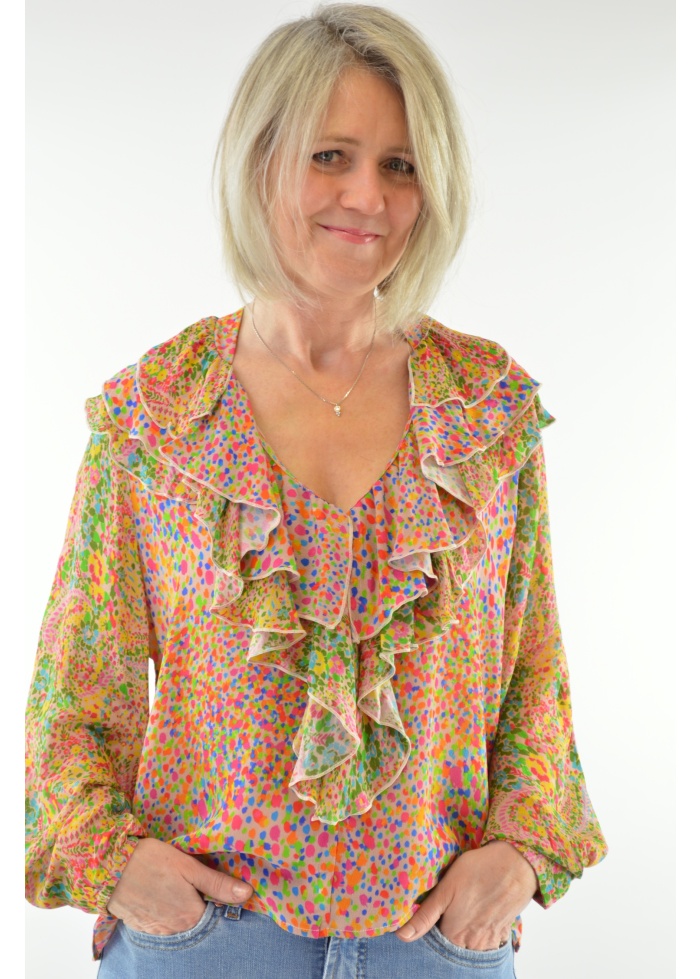 Blank | Ruffle Front Blouse