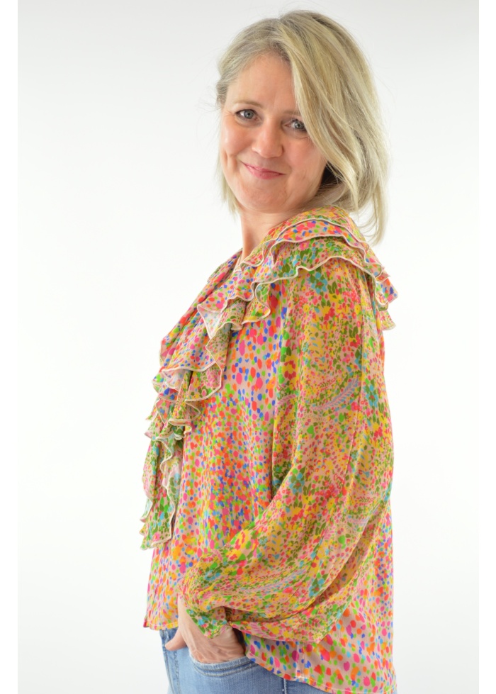 Blank | Ruffle Front Blouse