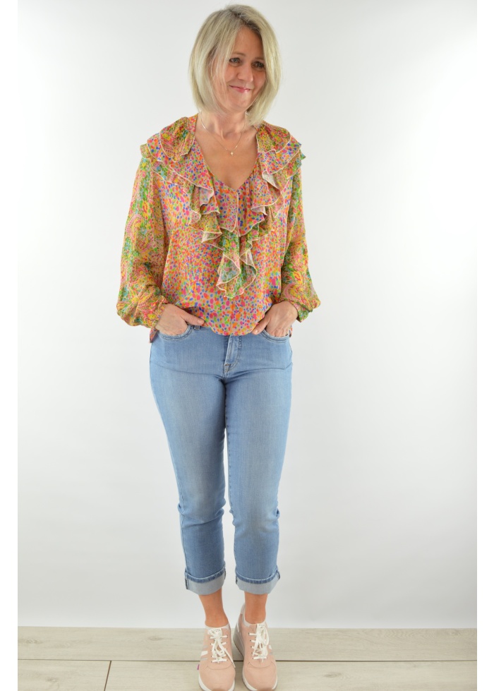 Blank | Ruffle Front Blouse