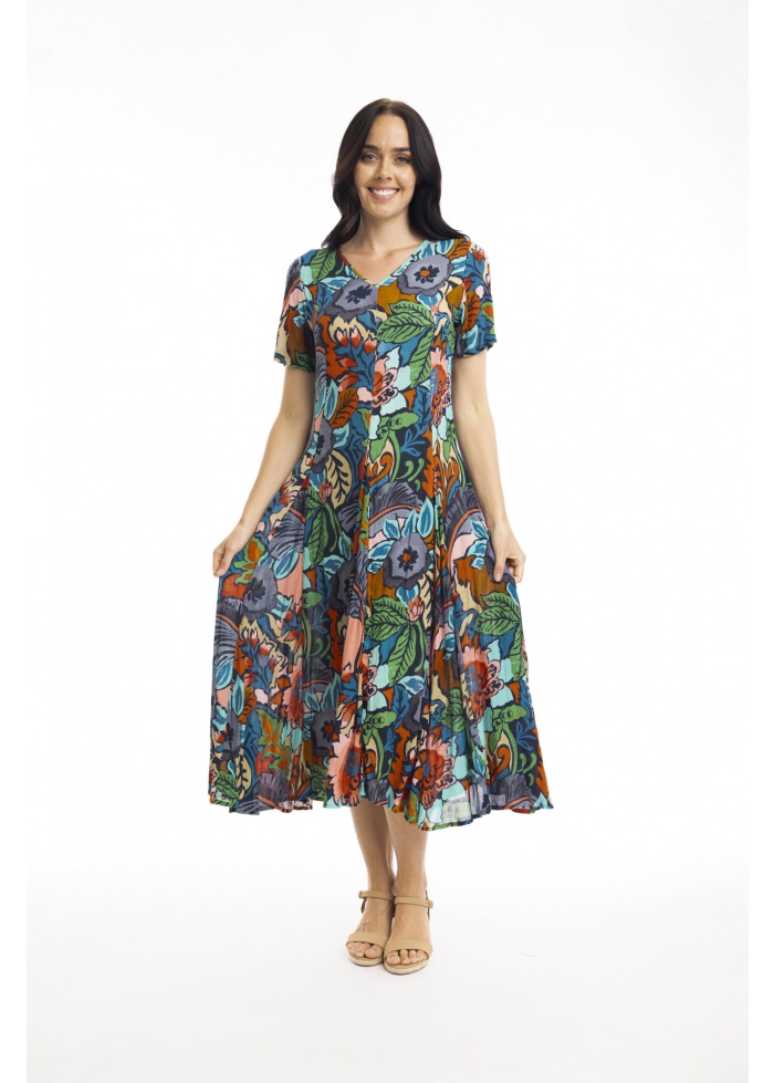 Orientique | Cape Verde Godet Dress