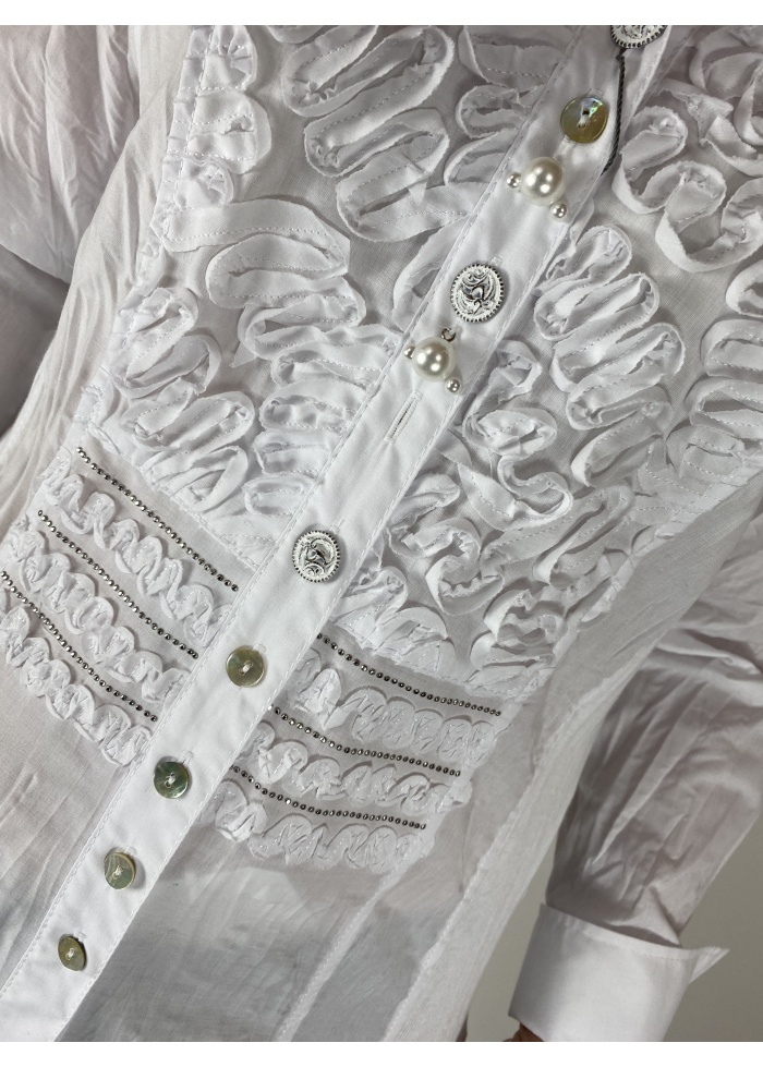 Just White | Pearl Button Shirt
