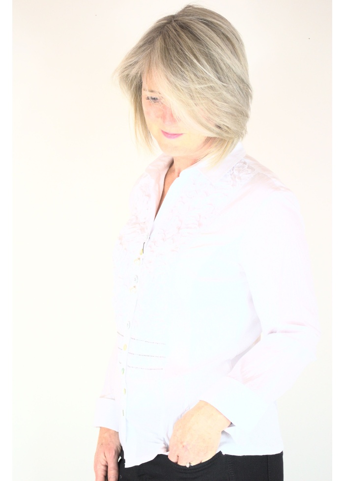 Just White | Pearl Button Shirt