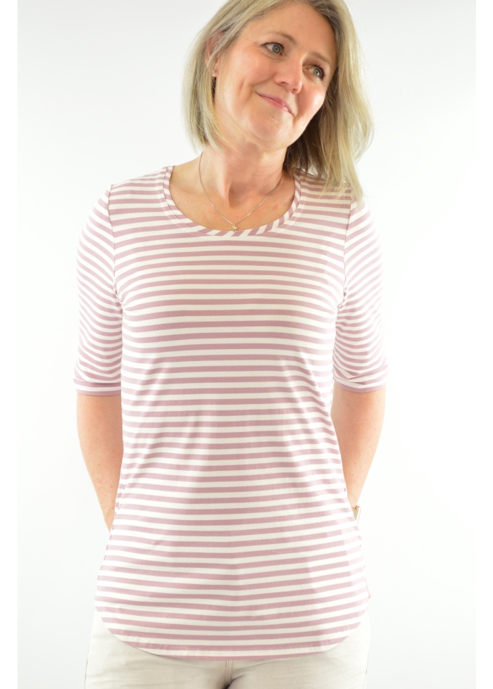 Just White | Stripe Tee