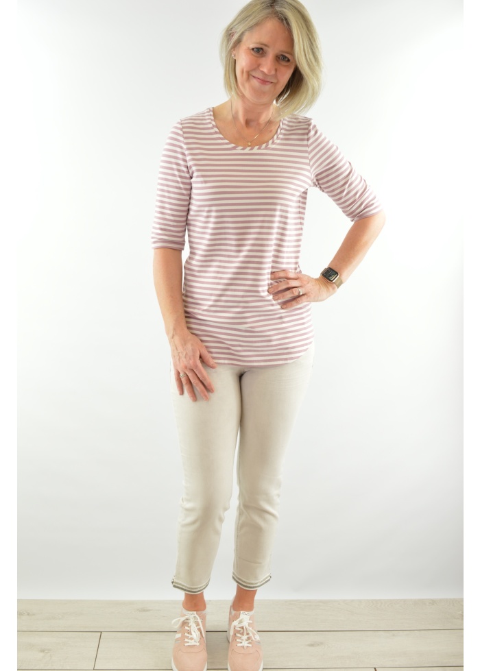 Just White | Stripe Tee