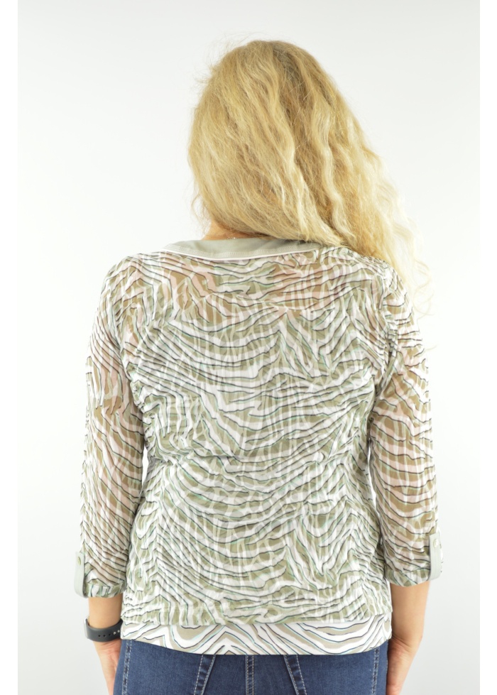 Just White | Zebra Zip Top