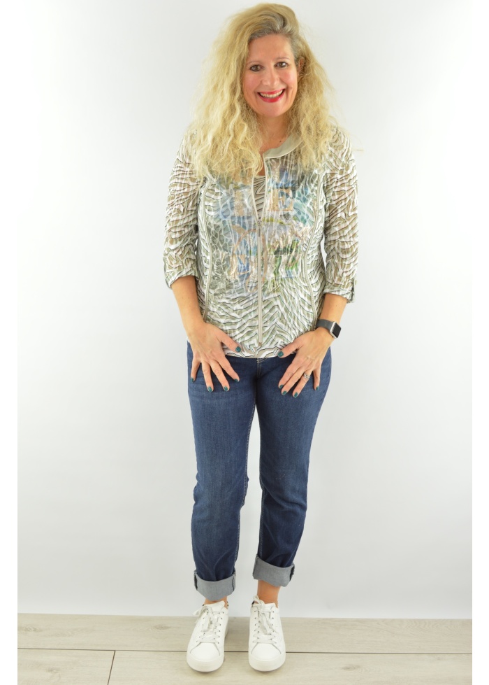 Just White | Zebra Zip Top